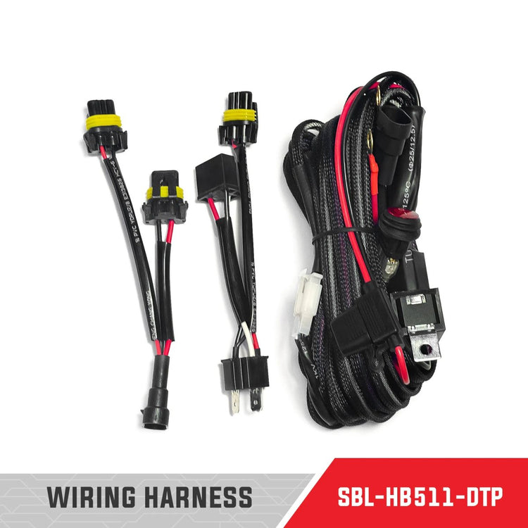 SBL - HB511 - DT Saber Universal Single Bar Lamp Wiring Harness suits up to 140W Light Bars | Saber Offroad | A247 Gear