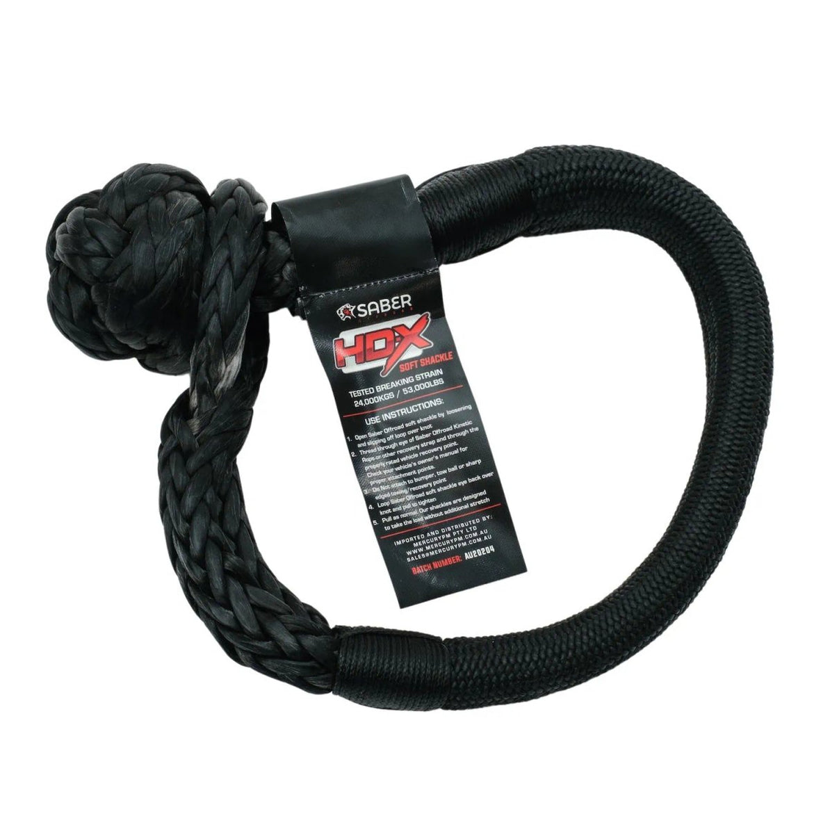 SBR - 24KTBSSB SaberPro HDX Technora Bound Soft Shackle - 24,000KG | Saber Offroad | A247 Gear