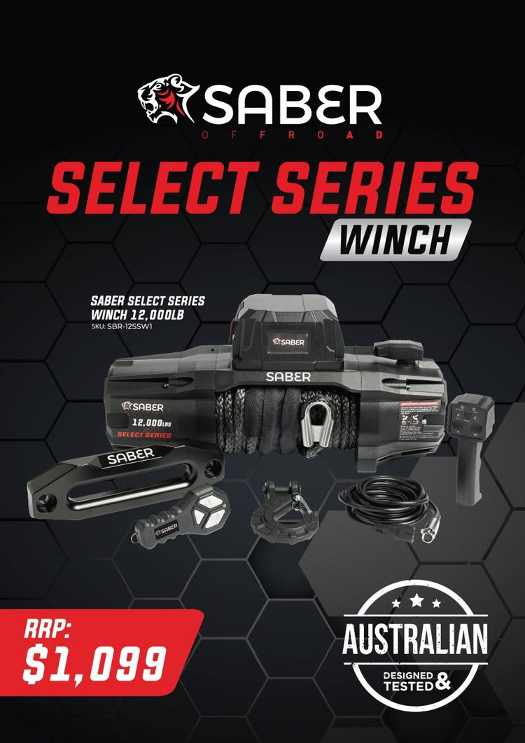 Select Series 12,000lbs Winch | Saber Offroad | A247 Gear