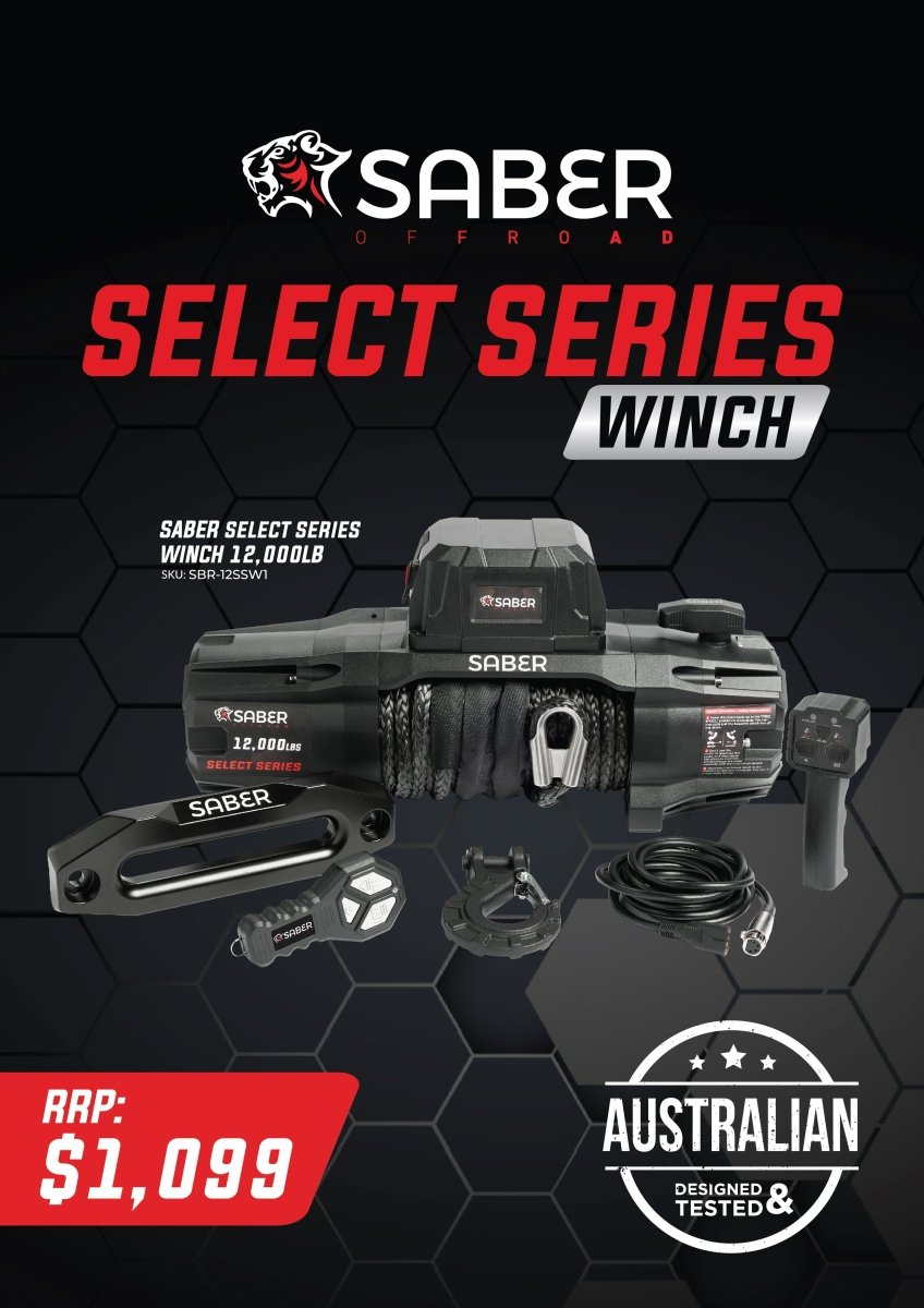 Select Series 12,000lbs Winch | Saber Offroad | A247 Gear