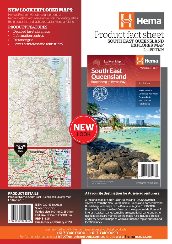 South East Queensland Map | Hema Maps - Maps | A247 Gear