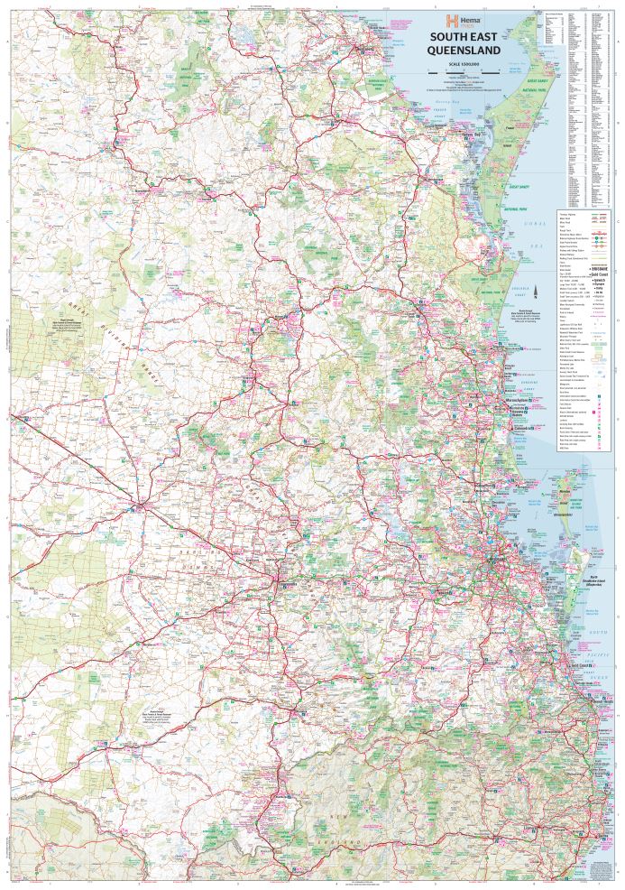 South East Queensland Map | Hema Maps - Maps | A247 Gear