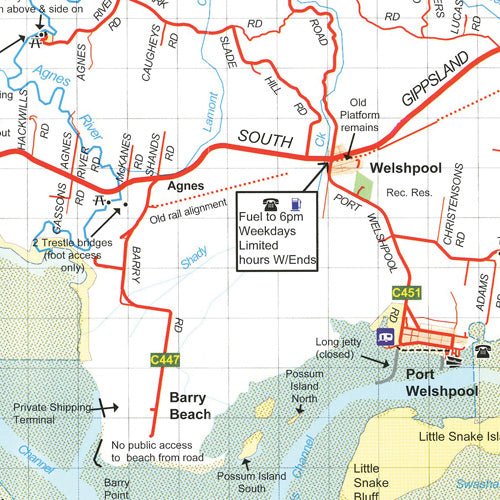 South Gippsland - Wilsons Promontory Map | Rooftop Maps | A247 Gear