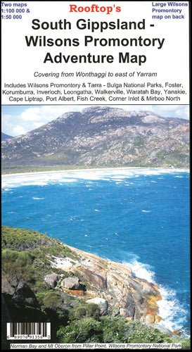 South Gippsland - Wilsons Promontory Map | Rooftop Maps | A247 Gear