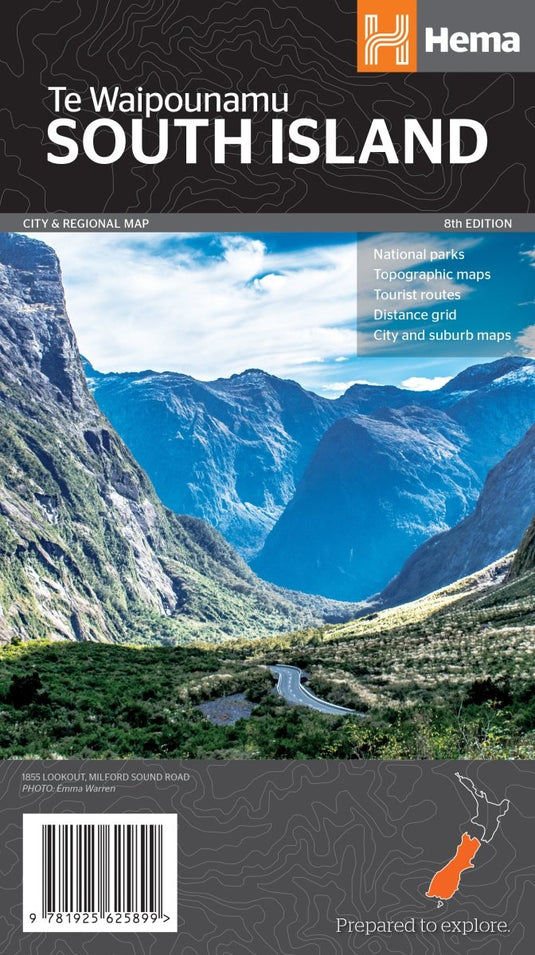 South Island New Zealand Map (Te Waipounamu) | Hema Maps - Maps | A247 Gear