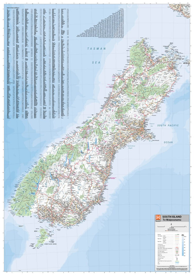 South Island New Zealand Map (Te Waipounamu) | Hema Maps - Maps | A247 Gear