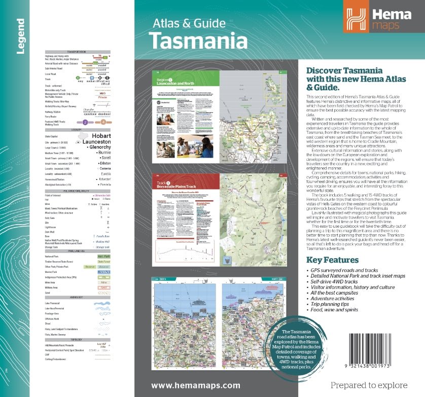 Tasmania Atlas & Guide | Hema Maps - Books | A247 Gear