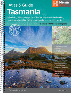 Tasmania Atlas & Guide | Hema Maps - Books | A247 Gear