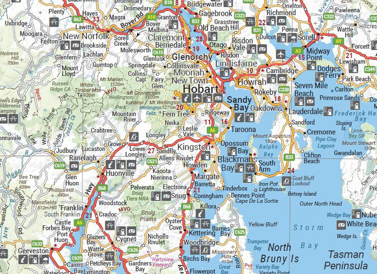 Tasmania State Map | Hema Maps - Maps | A247 Gear