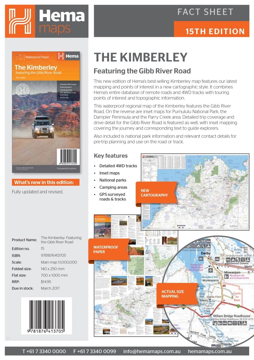 The Kimberley Map | Hema Maps - Maps | A247 Gear