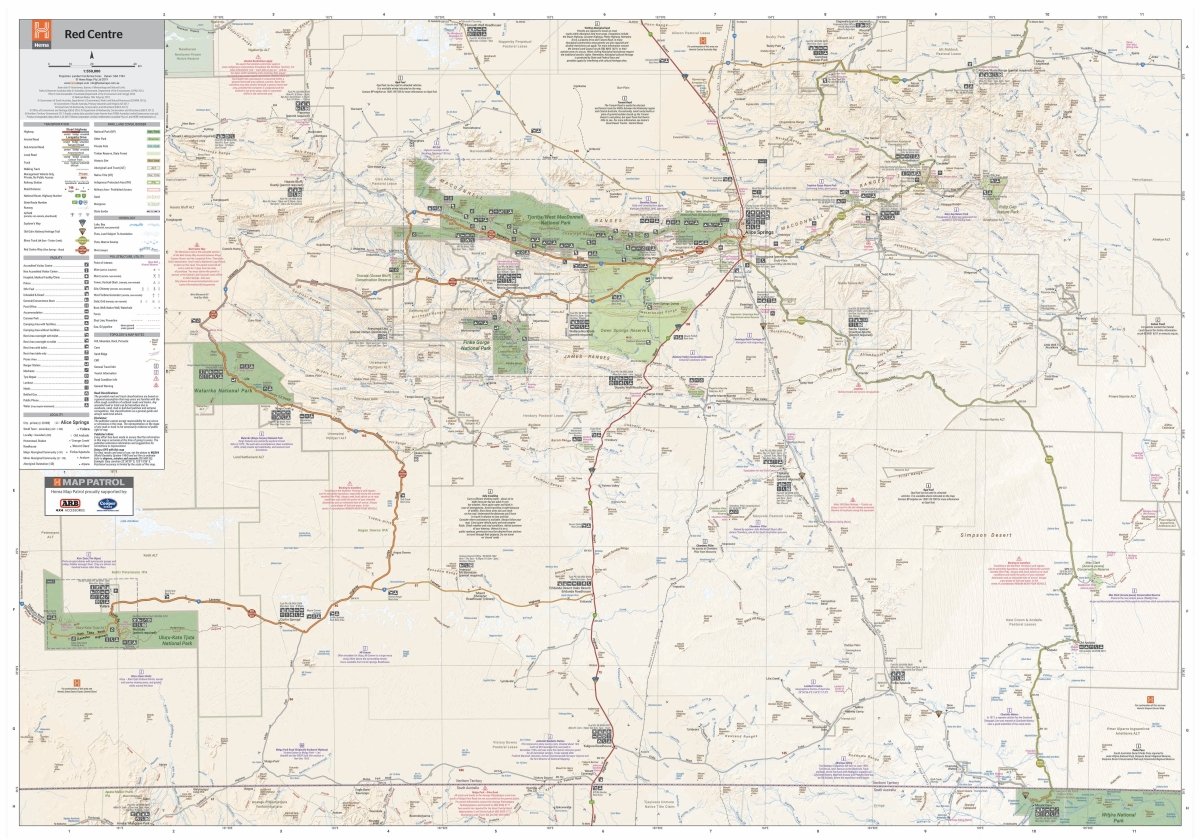 The Red Centre Map | Hema Maps - Maps | A247 Gear