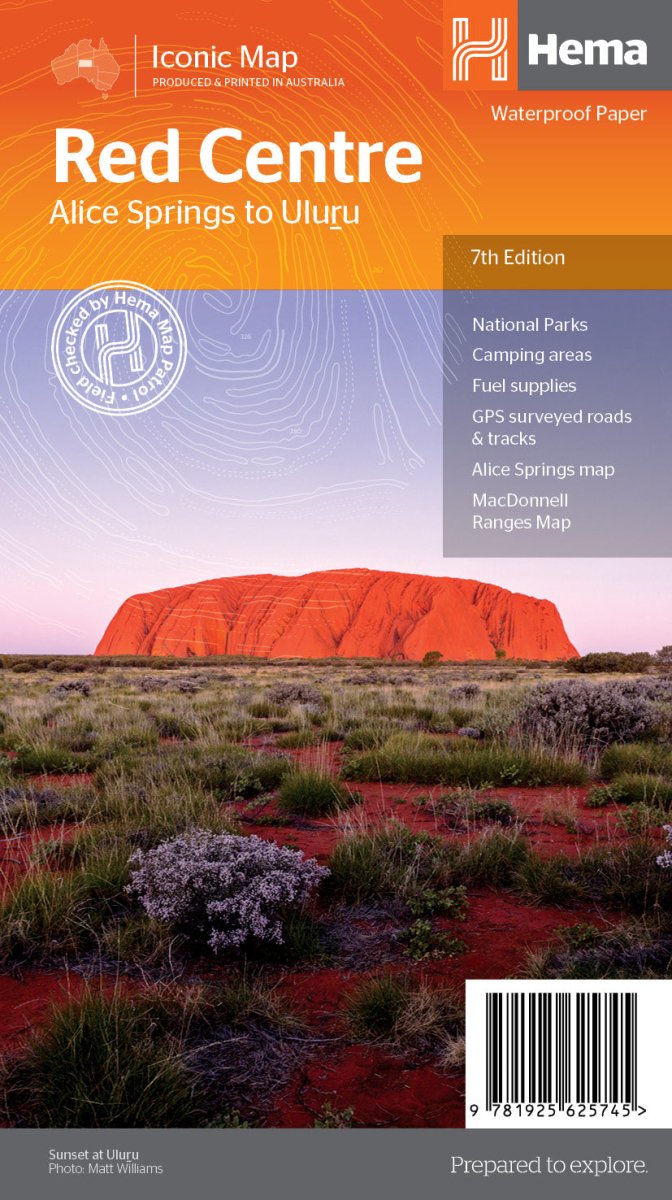 The Red Centre Map | Hema Maps - Maps | A247 Gear