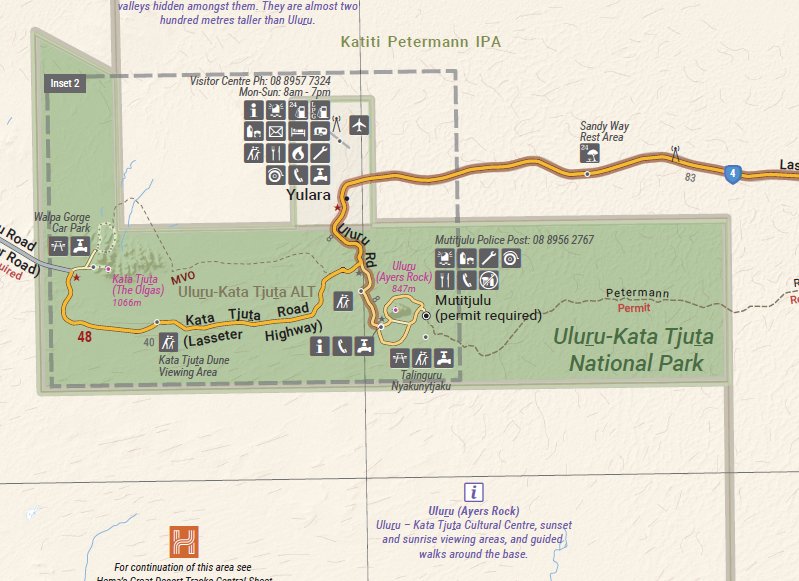 The Red Centre Map | Hema Maps - Maps | A247 Gear