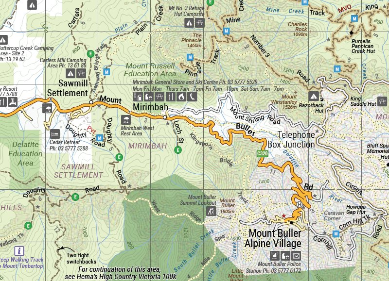 The Victorian High Country - North Western Map | Hema Maps - Maps | A247 Gear