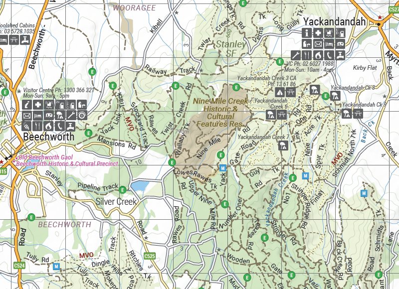 The Victorian High Country - North Western Map | Hema Maps - Maps | A247 Gear