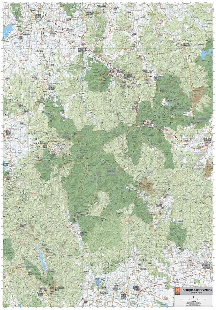 The Victorian High Country - Western Supermap - 1000x1430 - Laminated | Hema Maps - Maps | A247 Gear