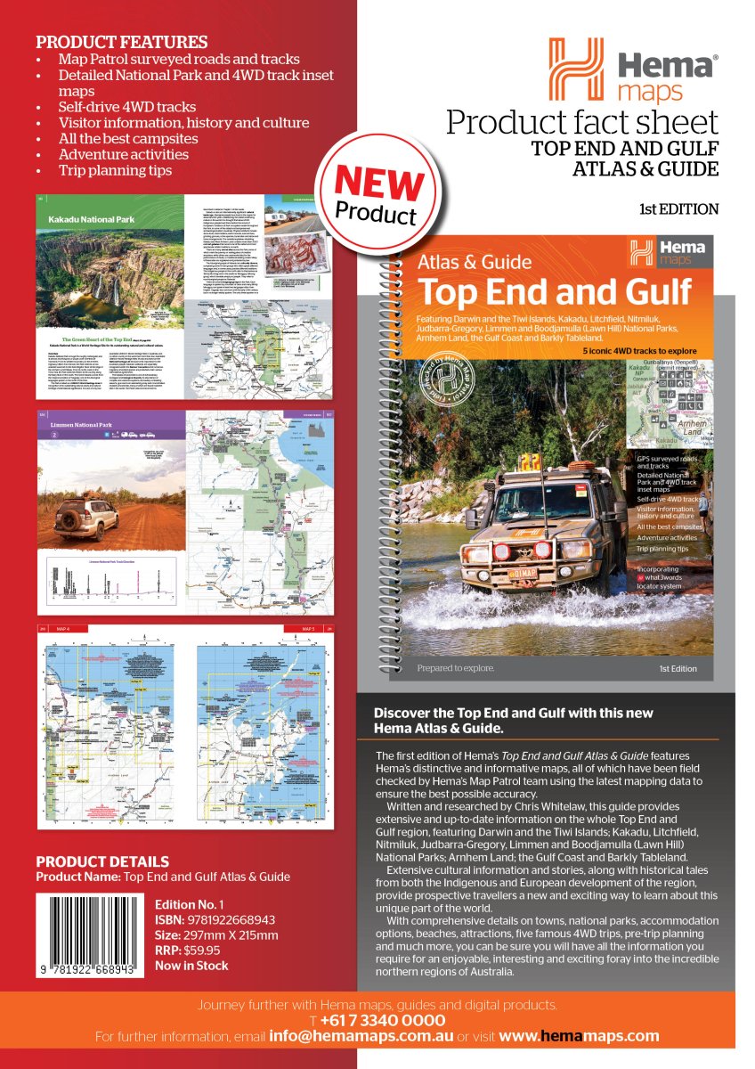 Top End and Gulf Atlas & Guide | Hema Maps - Books | A247 Gear