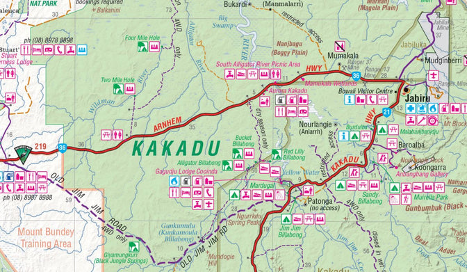 Top End National Parks Map: Litchfield, Katherine & Kakadu | Hema Maps - Maps | A247 Gear