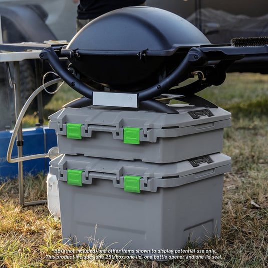 TRED GT Storage Box 25L - Shallow - Grey With Green