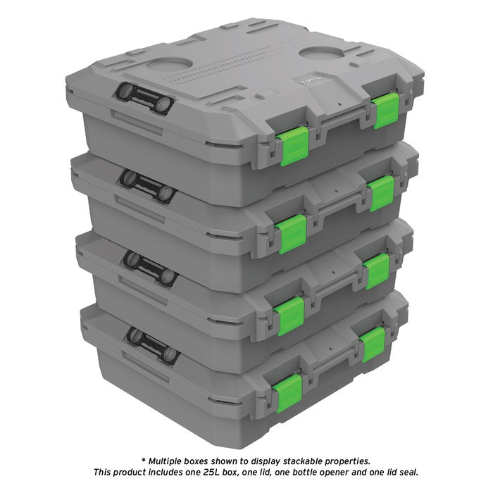 Load image into Gallery viewer, TRED GT Storage Box 25L - Shallow - Grey With Green
