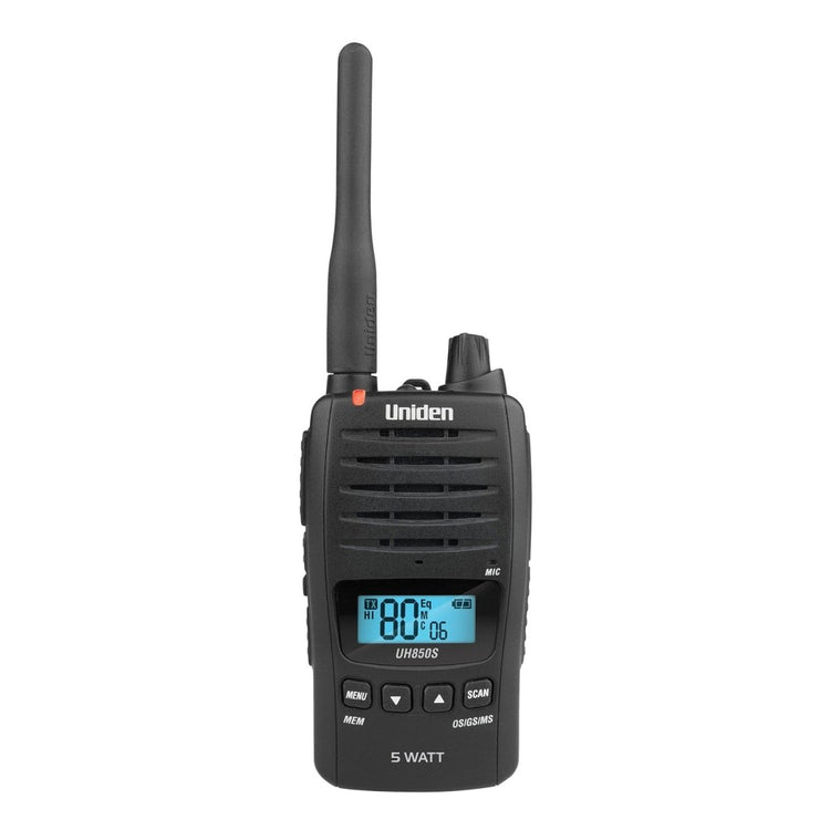 UNIDEN UH850S 5 Watt UHF Waterproof CB Handheld Radio | Uniden | A247 Gear