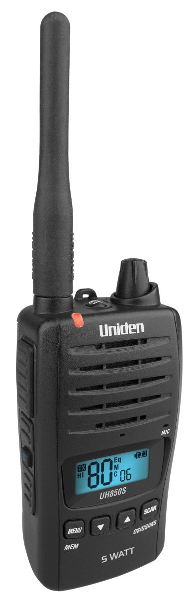 UNIDEN UH850S 5 Watt UHF Waterproof CB Handheld Radio | Uniden | A247 Gear