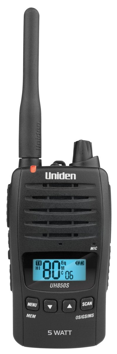 UNIDEN UH850S 5 Watt UHF Waterproof CB Handheld Radio | Uniden | A247 Gear