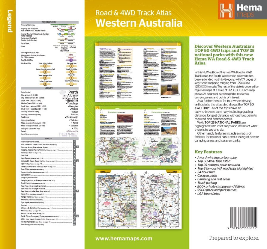 Western Australia Road & 4WD Track Atlas | Hema Maps - Books | A247 Gear