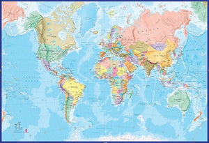 World Mural Europe Centred Supermap - 1580x2320 - Laminated (2 sheets) | Other Publishers | A247 Gear