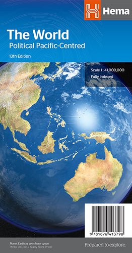 World Political Pacific Centred Map - 13th Edition