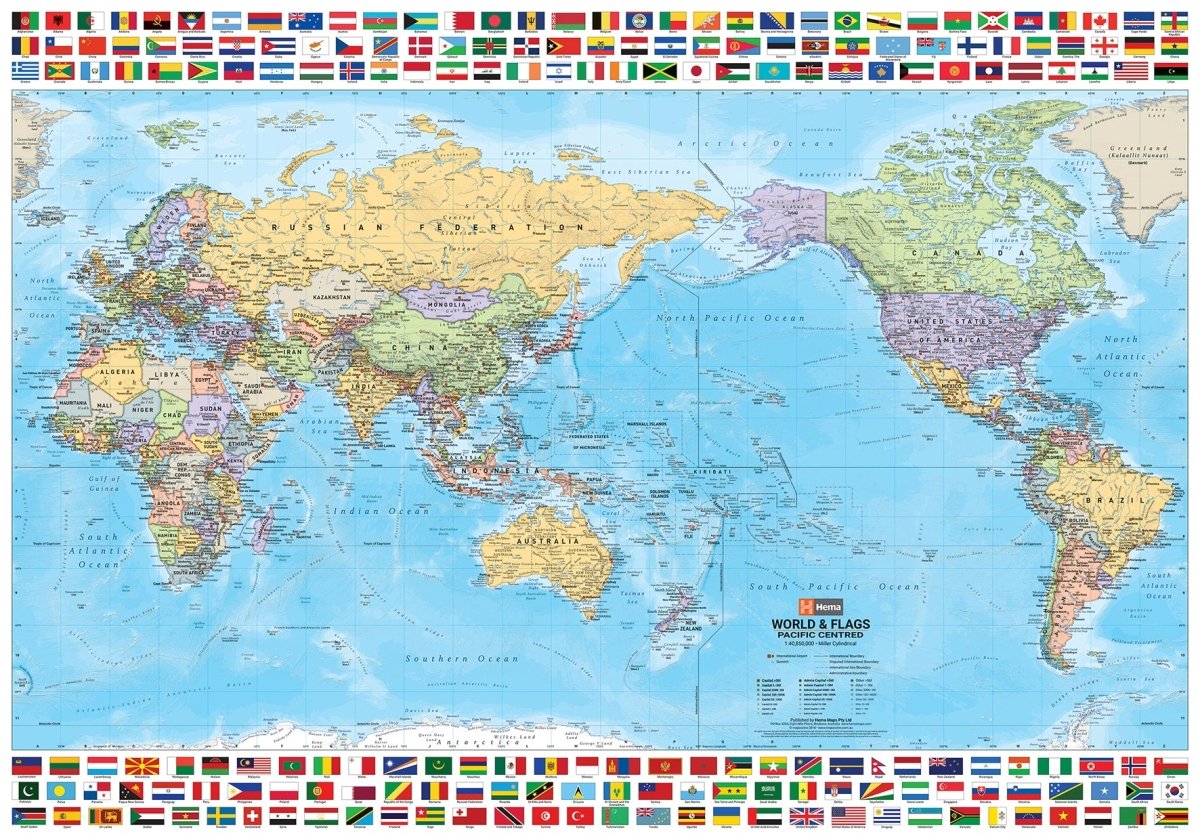 2 in 1 Twin Pack - Australia and World Wall Maps | Hema Maps | A247 Gear