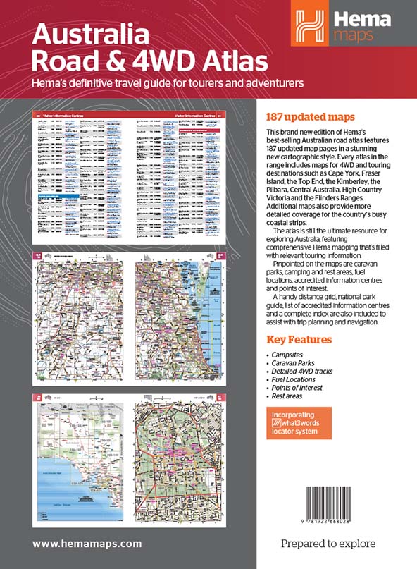 Australia Road & 4WD Easy Read Atlas - 292 x 397mm | Hema Maps | A247 Gear