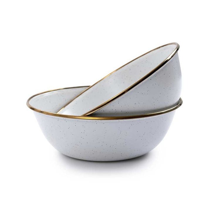 Load image into Gallery viewer, Barebones - Enamel Bowl Set of 2 - Eggshell | Barebones | A247 Gear
