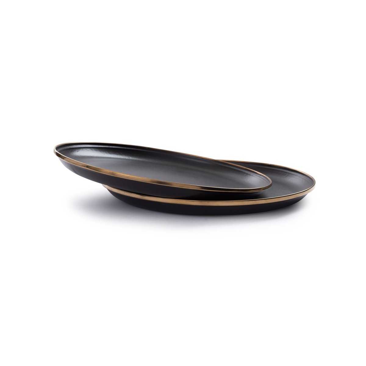 Barebones - Enamel Deep Plate Set of 2 - Charcoal | Barebones | A247 Gear