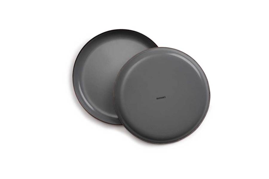 Barebones - Enamel Deep Plate Set of 2 - Slate Grey | Barebones | A247 Gear