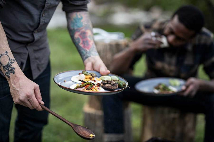 Barebones - Enamel Deep Plate Set of 2 - Slate Grey | Barebones | A247 Gear