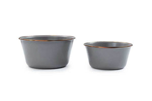 Barebones - Enamel Mixing Bowl Set of 2 - Slate Grey | Barebones | A247 Gear