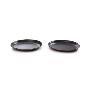 Barebones - Enamel Salad Plate Set of 2 - Charcoal | Barebones | A247 Gear