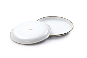 Barebones - Enamel Salad Plate Set of 2 - Eggshell | Barebones | A247 Gear