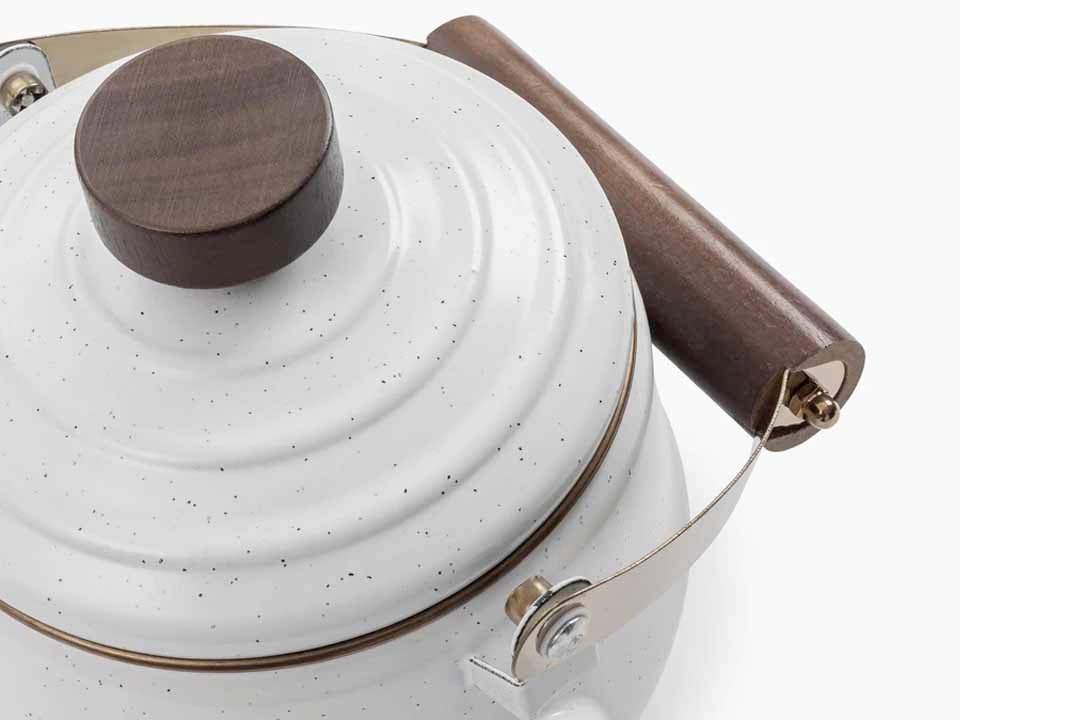Barebones - Enamel Teapot - Egg Shell | Barebones | A247 Gear