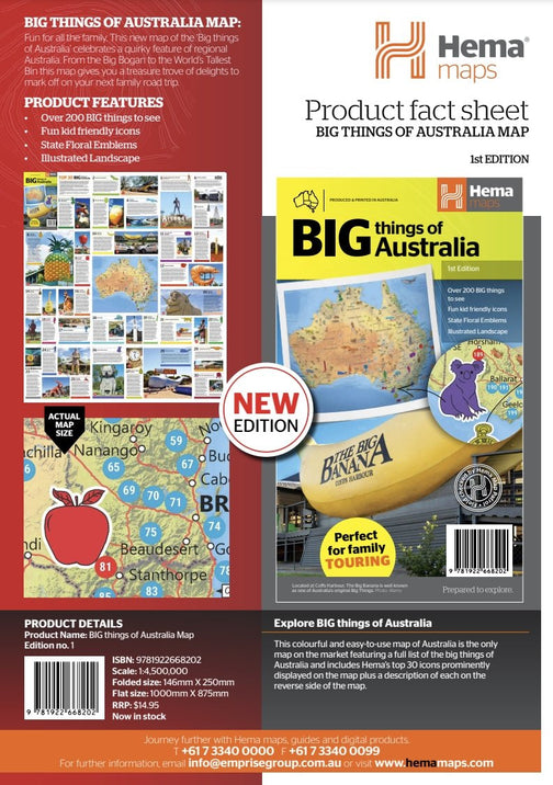 Big things of Australia Map | Hema Maps | A247 Gear