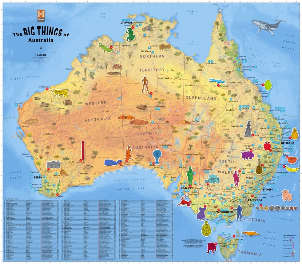 Big things of Australia Map | Hema Maps | A247 Gear