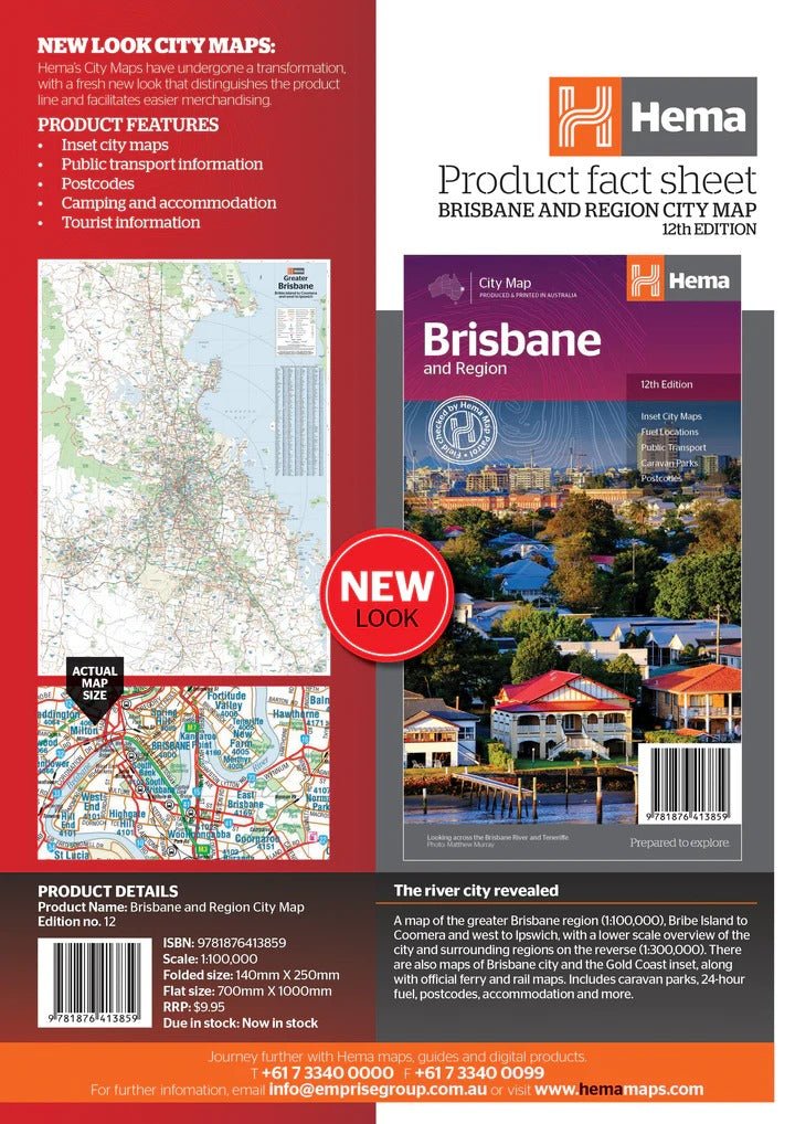 Brisbane & Region Map | Hema Maps | A247 Gear