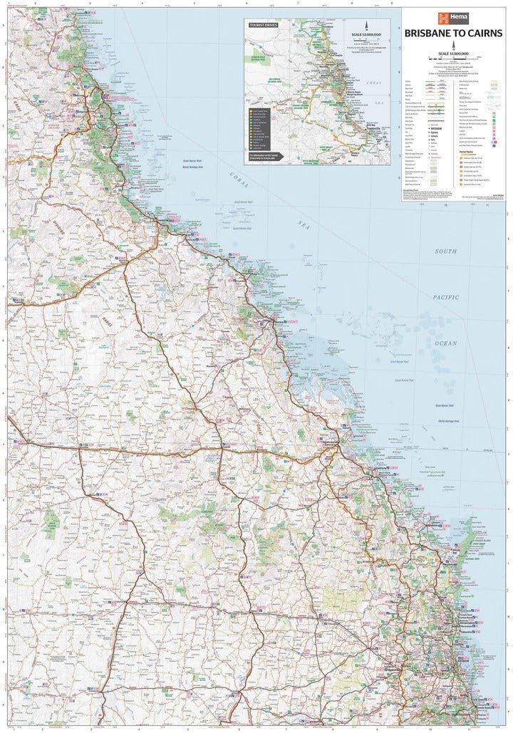 Brisbane to Cairns Map | Hema Maps | A247 Gear