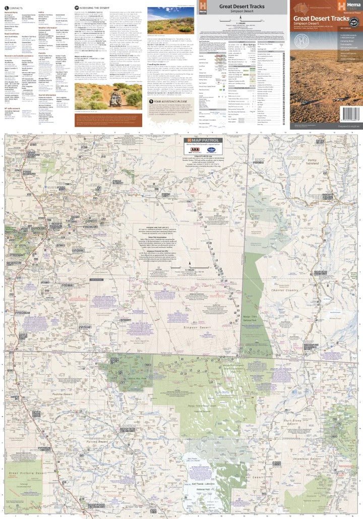 Great Desert Tracks Simpson Desert Map | Hema Maps | A247 Gear