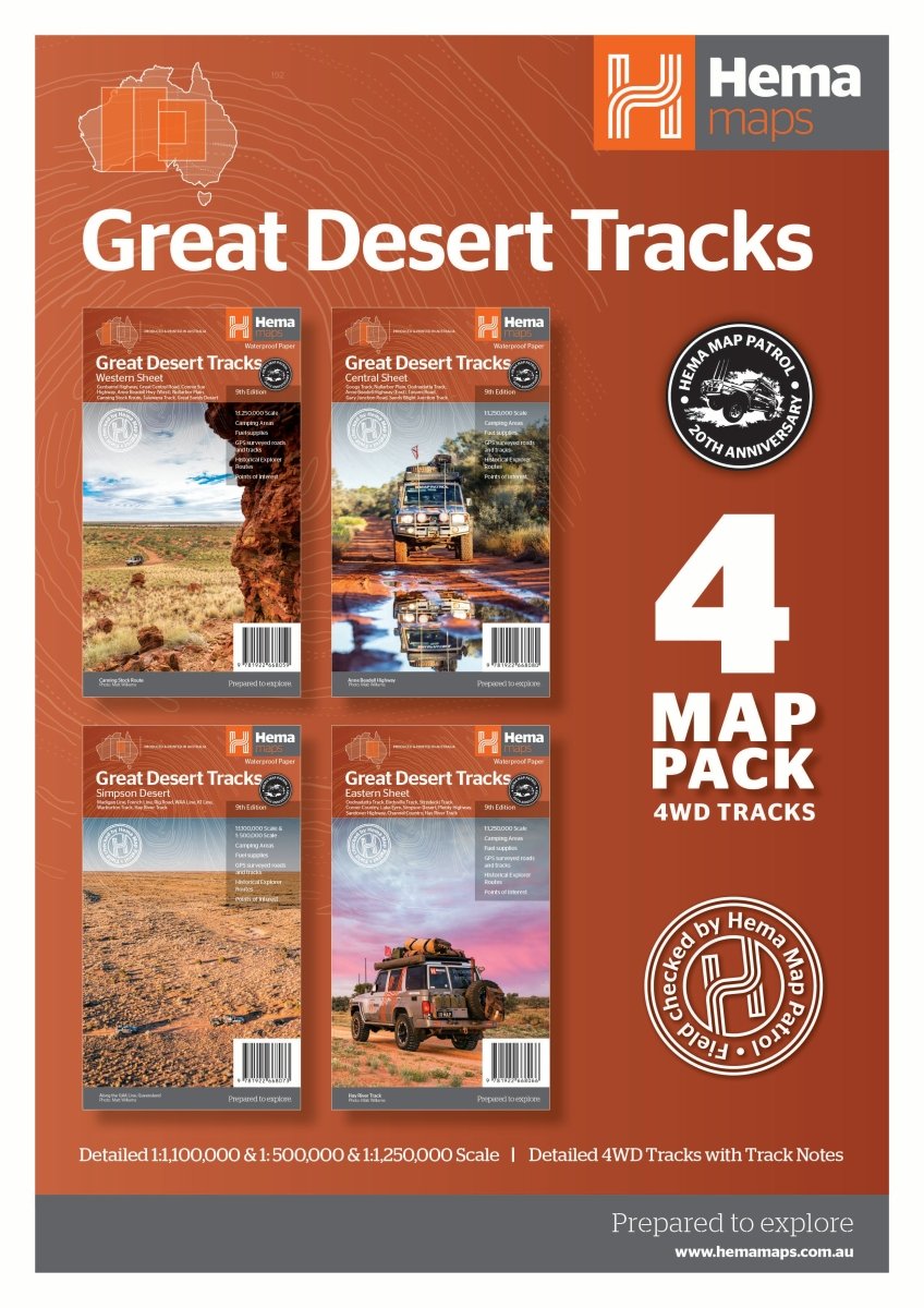 Hema Great Desert Tracks Map Pack | Hema Maps | A247 Gear