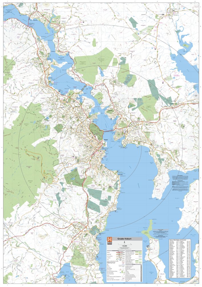 Hobart & Region Map | Hema Maps | A247 Gear