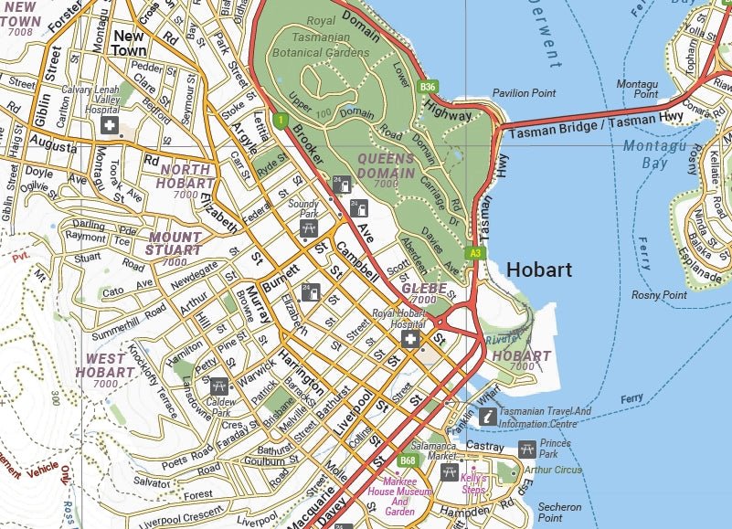 Hobart & Region Map | Hema Maps | A247 Gear