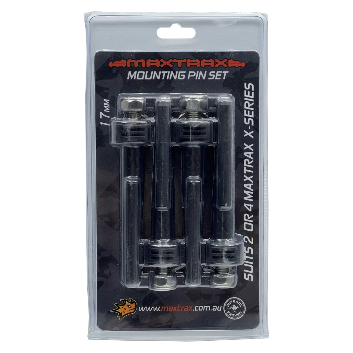 MAXTRAX Mounting Pin Set 17mm - Holds 2x MK2 or Xtreme | Maxtrax | A247 Gear