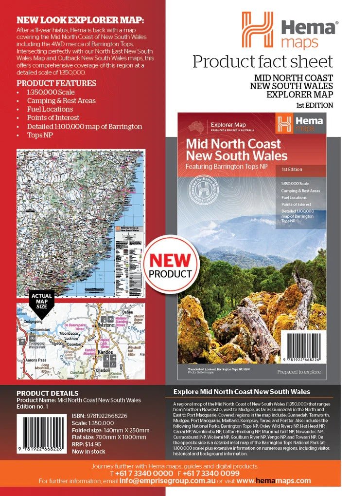 Mid North Coast New South Wales Map | Hema Maps | A247 Gear